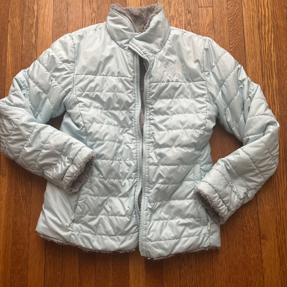 The North Face Light Blue Puffer Jacket